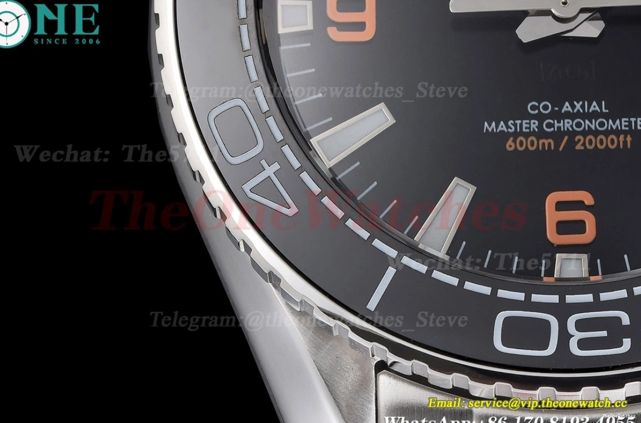 MY8215 43mm SS Dial GDF Black Seamaster 600m Oyster SS 0327